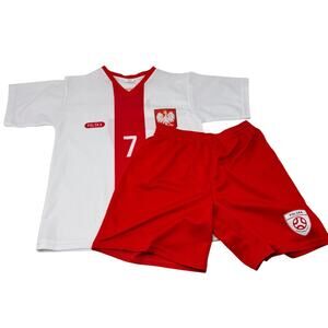 Poland UEFA Euro 2020 Polska Soccer Shirt Shorts Outfit Uniform Youth Kids 7/8